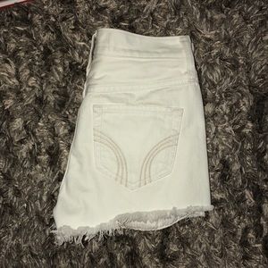 White denim shorts